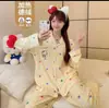 Pure GirlPijama de Mujer DeRong, Nueva Colección Otoño e Invierno, Manga Larga de Alto Gama, Pantalones Largos de Pierna Ancha, Ropa para el Hogar para Primavera y Otoño