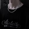 Cadena Plana de Hueso de Serpiente de Acero de Titanio ins Moda Personalizada Versátil Hip-hop Estilo Frío Cool Joyería Simple Cool de Nicho