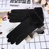 Guantes de invierno para mujer con forro polar, engrosados, a prueba de frío, cálidos, cortavientos, para exteriores, equitación, conducción, tacto de terciopelo, algodón, venta al por mayor