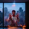 Pegatina de Ventana Electrostática de Doctor Sangriento de Terror de Halloween para Sala de Escape Bar Fiesta Atmósfera de Terror Calcomanía de Cristal sin Pegamento