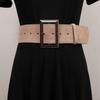 Estilo Coreano Simples Elegante Fivela de Pino Prateada Cinto Anti-Camurça Camurça Cinto de Camurça Feminino Dupla Face Duas Camadas Vedação de Cintura de Couro Bovino