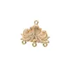 Pequeños accesorios de cobre fundido, tocados antiguos, horquillas, pendientes, material de bricolaje, colgante de borla, colgante pequeño de loto