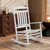 Mecedora perezosa de madera maciza retro transfronteriza francesa, sillón individual estilo americano para sala de estar y balcón