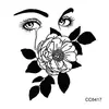 Pegatinas de Tatuaje Minimalistas Personalizadas en Blanco y Negro, Pegatinas de Tatuaje Temporales, Pegatinas de Tatuaje Impermeables de Estilo Fresco en Stock para Halloween