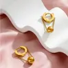 Nuevos Pendientes y Clips de Oreja Redondos Elegantes de Moda en Acero Inoxidable con Diseño Único de Lele Jewelry para Mujer