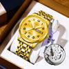 Bugalay novo relógio masculino impermeável calendário luminoso coreano anti-fake relógio mecânico TikTok AliExpress geração cabelo