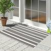 Felpudo Moderno Simple Rayas de Viento Raspa Barro Entrada de Tierra Puerta Principal del Hogar Felpudo Antideslizante Resistente a la Suciedad Felpudo de Piso de Terciopelo de Cristal