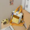 Nova Bolsa Transversal Esportiva de Ombro Único Portátil Leve Cor Color-Blocking Tendência Estilo Coreano Design de Viagem Infantil para Exterior
