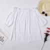 Falda de Playa Vacacional Estilo Europeo y Americano Transfronteriza Blusa Suelta Protector Solar Algodón Slub Color Sólido Manga Larga Top Strapless
