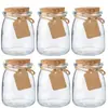 Bestseller de Amazon Botella de Vidrio Transparente para Uso Doméstico, Botella Vacía para Dispensar Pudín, Botella de Deseos con Forma de Estrella, Botella Pequeña de Pudín al por Mayor