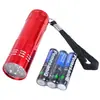 Linterna Mini de Aleación de Aluminio de Alto Brillo con 9 LEDs (con 3 Baterías) Linterna LED Portátil Pequeña de 9 Luces