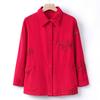 Camisas de Algodón Bordadas de Manga Larga para Primavera y Otoño para Mujeres de Mediana Edad y Ancianas, Ropa de Madre, Tops de Primavera para Abuela Anciana