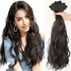 Al por mayor En stock 50 cm 60 cm Extensiones de Cabello Rizado y Liso de Tres Piezas, Potenciador de Volumen de Cabello Esponjoso, Invisibles y Sin Costuras