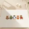 Capachos de Entrada com Desenhos de Animais Pequenos, Resistentes a Manchas e Fáceis de Cuidar, Capachos de Fio de PVC Cortáveis, Capachos de Porta de Entrada