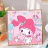 Pintura de Diamantes para Niños Kuromi Hecho a Mano DIY Pintura de Pegatinas de Diamantes Sanrio Pintura de Diamantes con Diamantes Completos 5D Tamaño Pequeño