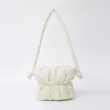Bolso de Plumas de Moda Transfronterizo Bolso Cubo Hinchado de Nicho Bolso Casual de Algodón de Nylon para Mujer Bolso de Hombro a la Moda