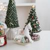 Resina Papá Noel Caballo Mecedor Casa Adornos de Escritorio Adornos de Ambiente Festivo para el Hogar Regalos de Navidad