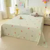 Juego de tres piezas de algodón puro clase A para verano, funda de edredón individual, funda de almohada, alfombrilla fresca de algodón y lino, sábana de tela de algodón gruesa antigua, pieza individual