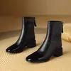 Botas de Mujer Europeas y Americanas para Otoño e Invierno con Patrón de Agarre Manual Moda Botas Nuevas Botas de Jinete 2024 Botas Botines Gruesos para Mujer