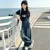 Conjunto de Niña Primavera y Otoño 2026 Nueva Moda Infantil Estilo Coreano Pantalones Casuales para Niñas Mayores Pantalones de Pierna Ancha Curvos