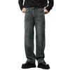 Ropa de Hombre Shanggu Primavera Nuevo Jeans de Mezclilla Pierna Recta Pantalones Largos Casuales Cintura Media Jeans Casuales Estilo Simple