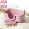 Bandeja sanitaria para gatos semi-cerrada extragrande, elevada para prevenir salpicaduras y olores, especialmente diseñada para gatos Maine Coon corpulentos