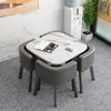 Mesa de Comedor Simple que Ahorra Espacio para Uso Doméstico, Adecuada para Apartamentos Pequeños, Mesa de Comedor para Negociaciones en Tiendas, Juego de Mesa y Sillas, Mesa Redonda para Recepción