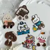 Novos patches de pelúcia de urso e coelho de desenho animado requintados para decorar roupas e acessórios de calças atacado
