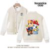 Chaqueta nueva de dibujos animados para niños, ropa de primavera y otoño 2024, estilo coreano, uniforme de béisbol para niños, chaqueta de perro, chaqueta para niños