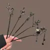 Novo Grampo de Cabelo com Borla de Fênix Estilo Chinês para Mulheres, Grampo de Cabelo de Metal Estilo Antigo, Grampo de Cabelo Moderno de Alta Qualidade, Acessório de Cabelo Hanfu
