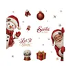 Decoraciones navideñas casa de nieve creativa bola de cristal pegatinas electrostáticas ambiente acogedor copo de nieve Papá Noel pegatinas de cristal