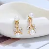 Colar de Pérolas Brilhantes Brincos Suit para Vestido de Noiva Acessórios Versáteis Moda Versátil Conjunto de 3 Peças