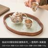 Esmalte cloisonné de fábrica Color plata Plata 999 Tetera para té Hogar Una tetera Dos tazas Juego de té pequeño con bandeja