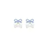 Pendientes de plata de ley 925 estilo coreano, nuevos, huecos, con racimos de perlas y flores de mariposa, para mujer, frescos, dulces, juveniles, a la moda, combinan con todo