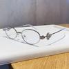Nuevas Gafas de Sol Ovaladas Gm 2025 Estilo Mismo de Jennie Marco de Gafas con Joyería Tachonada de Diamantes, Graduación Personalizable, Bloqueo de Luz Azul