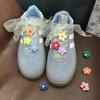 Nuevos Zapatos con Hebilla de Flor Hyuna de Color Caramelo de Dibujos Animados, Pequeños Accesorios Decorativos de Flores Corazón Girly Dopamina