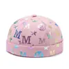 Sombrero de verano para hombre sombrero de melón de cuero sombrero principal de piso sombrero coreano de calle hipster hip hop sombrero sin ala yuppie moda sombrero de piso