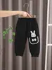 Calças de Veludo Plus para Meninas Outono e Inverno 2026 Novas Estilosas Roupa Externa para Menininhas Calças Jogger Casuais de Coelho Dropshipping