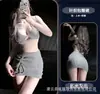 Conjunto de Tricô Lingerie Puro Desejo Estilo Coreano Gato da Noite Gola Halter Cintura Alta Cordão Bodycon Sedutor Short Feminino