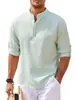 En Stock 2026 Camisas Europeas y Americanas para Hombre Manga Larga Cuello Alto Botones Piña Manga Corta Cuadros Tops Casuales para Hombre