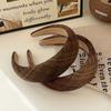 Diadema Británica Retro a Cuadros de Ala Ancha para Mujer 2025 Nuevo Otoño e Invierno Felpa Lavado de Cara Cabello Presión Diadema Horquilla para Cabello Cráneo Alto