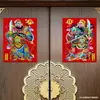 Deuses da Porta Adesivos de Porta Ano Novo de 2026 Festival da Primavera Porta Principal Autoadesivo Pintura Deus da Riqueza Guan Yu Sol Lua Pinturas de Ano Novo Barraca de Rua Produtos de Ano Novo Atacado