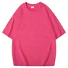 Camiseta Pesada Estilo Americano 220g com Técnica de Tingimento em Cera Sorona, Manga Curta Vintage, Toque Gelado, Camiseta Lisa Unissex de Verão
