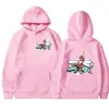 Sudadera con capucha estampada con patrón de dibujos animados europeos y americanos Exportación transfronteriza Nueva versión 2025 Holgada Casual Versátil Chaqueta Top