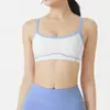 Top de tirantes DC de color contrastante nuevo con almohadilla en el pecho Sujetador deportivo Ropa de fitness Chaleco Sujetador para Yoga Pilates