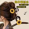 Pinza para el pelo de alta gama estilo coreano, pinza para el pelo de color block de dibujos animados para la parte trasera de la cabeza, pinza de tiburón grande versátil 2026 nueva para mujer