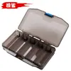 Caja de Pesca Luya Shark de Cinco Compartimentos Caja para Equipo de Pesca Caja de Plástico PP Transparente Caja para Accesorios Caja de Almacenamiento Caja de Pesca Color Transparente Lote