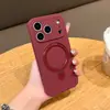 Capa de Celular Magnética de Cor Sólida para iPhone 18 Pro Max com Microfuros para Líquido, Capa de Cobertura Total com Proteção contra Quedas para Apple 17