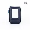 Nova bolsa organizadora de couro com RFID para cartões, porta-moedas de couro bovino para múltiplos cartões, porta-cartões com zíper, bolsa tipo acordeão, pronta em estoque, personalizável