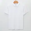 Camisa Polo de Algodón Merceizado Personalizada para Hombre Camisa Elegante de Manga Corta Camiseta con Cuello Camisa Polo de Color Puro Elegante para Negocios